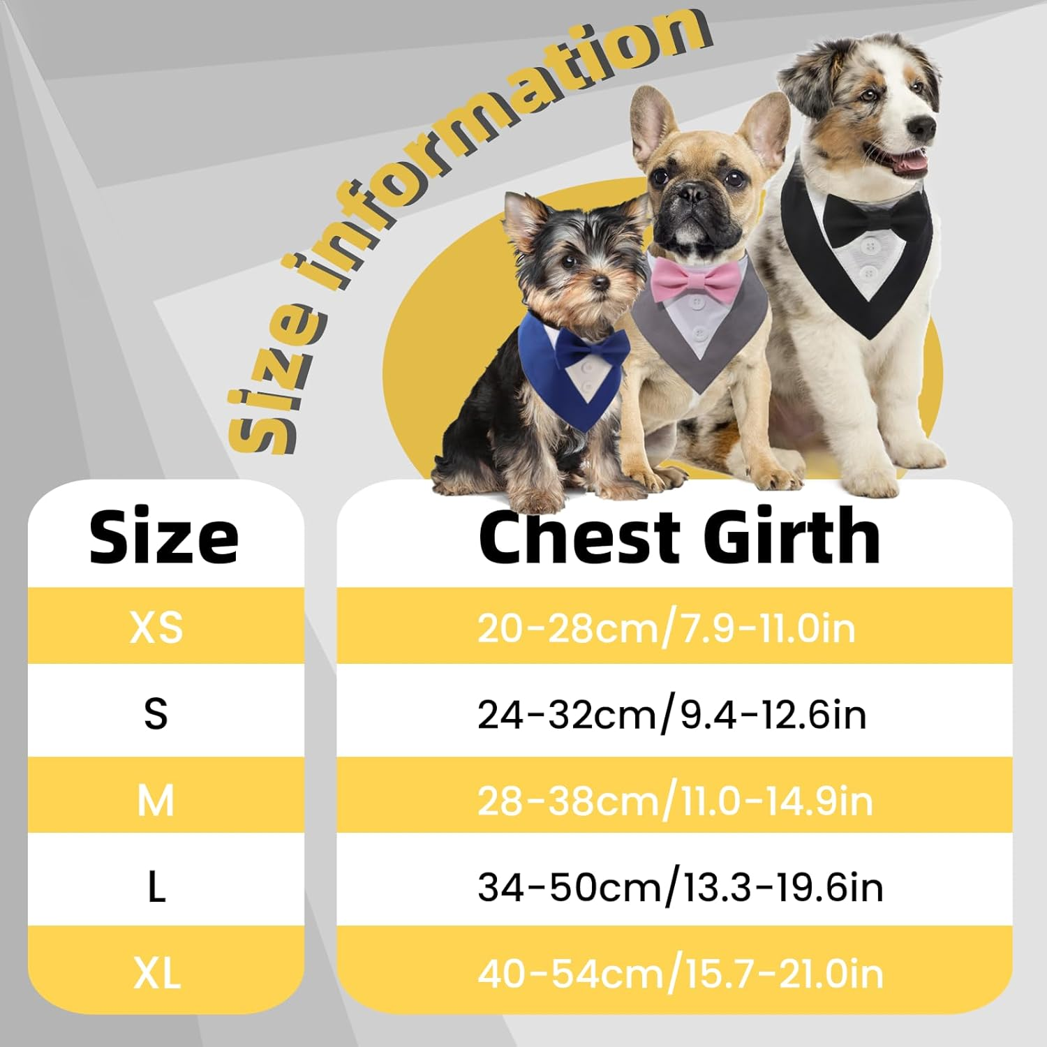 Liebedd Neckerchief Dog, Bow Tie, Dog Pet Triangular Scarf, Dog Tuxedo Bandana, Adjustable Dog Costume, Headscarves, Formal Dog Wedding Outfit for Birthday Party image number 4