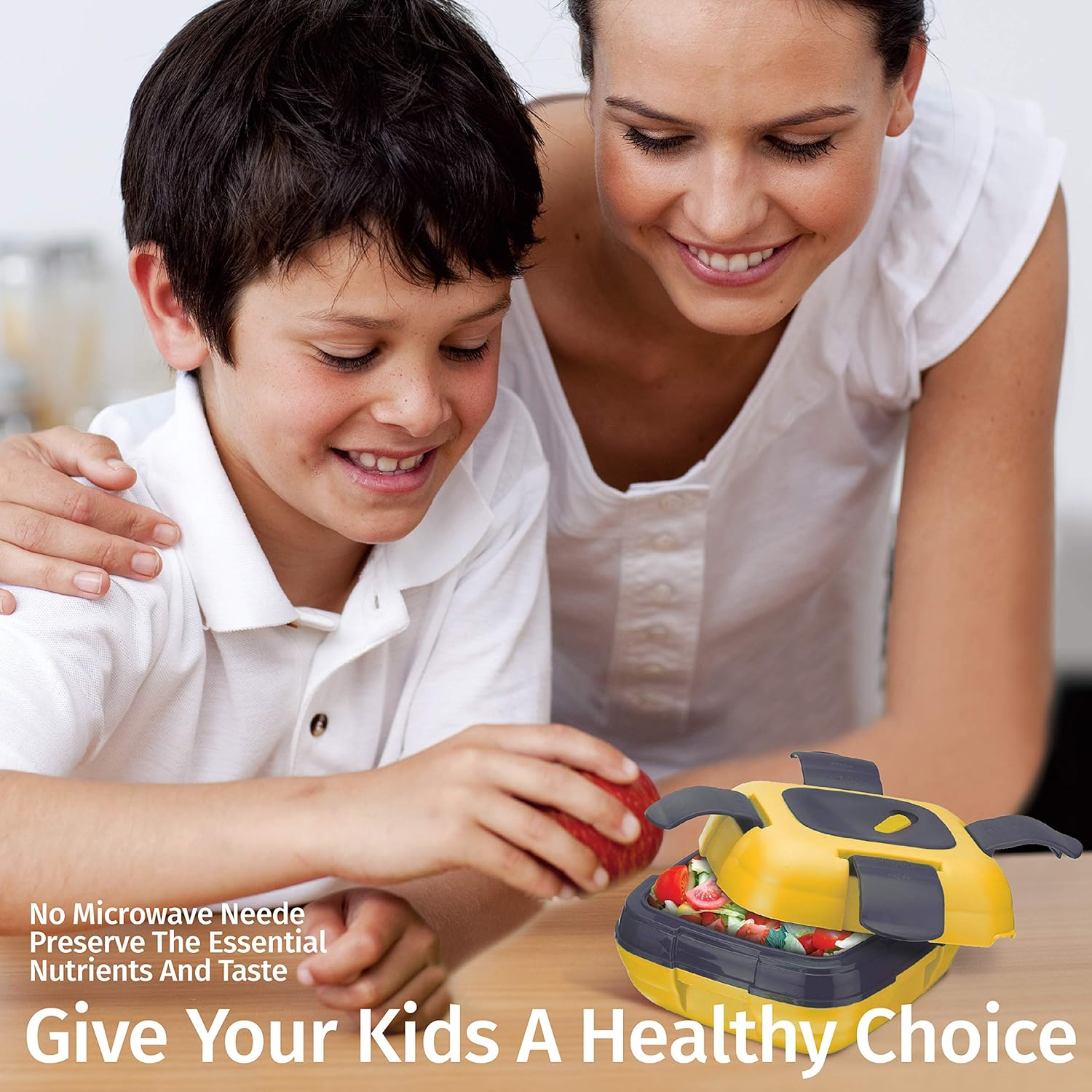 Lunch Box ~ Pinnacle Insulated Leak Proof Lunch Box for Adults and Kids - Thermal Lunch Container with New Heat Release Valve, 16 Oz - Yellow image number 4