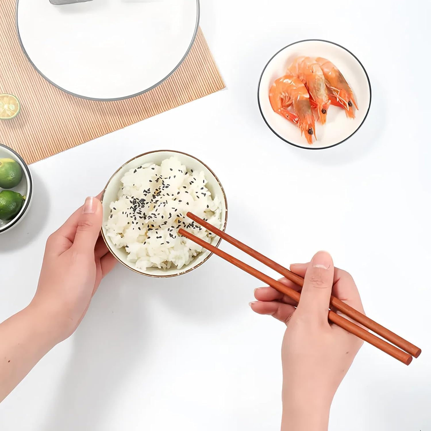 ZHANG XIAO QUAN since 1628 10 Pairs 25Cm Ironwood Chopsticks &ndash; Professional Grade Chinese Reusable Wooden Dining Sticks | Non-Slip, Dishwasher Safe & Stable Grip image number 5