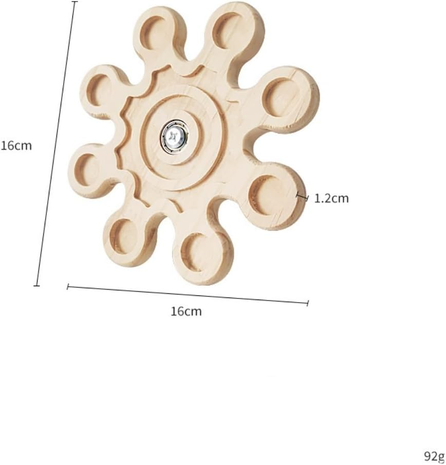 Chinchilla Chew Toys - Rotating Wooden Enrichment Toys,Hamster Chewing Toys, Funny Cage Accessories for Chinchilla Hamster Bunny（6.4 Inch） image number 4