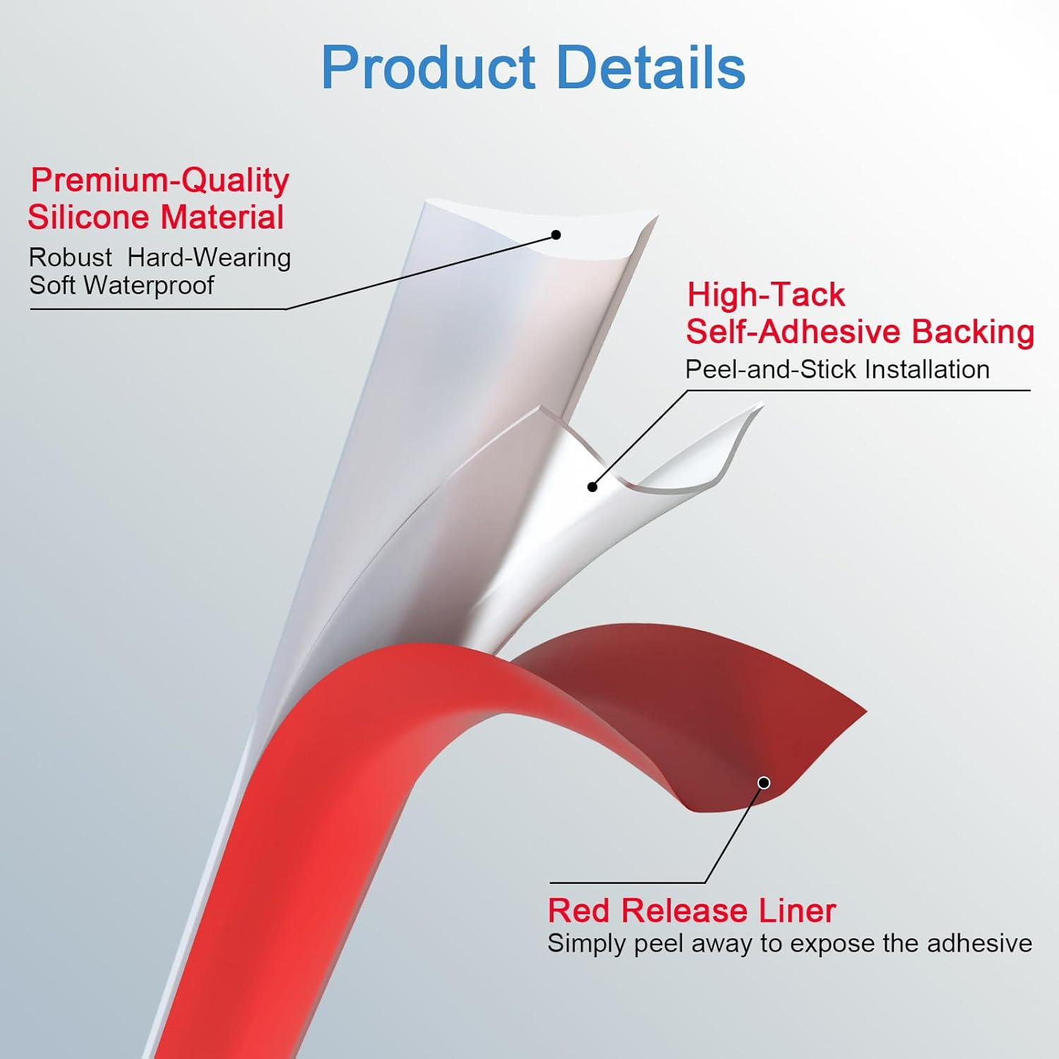 8 Metres PVC Corner Trim, Flexible Self Adhesive Floor Edge Trim, Peel and Stick Wall Moulding Trim, Quarter round Molding Trim, Skirting Board Edging Trim for Floor, Tile, Kitchen (12X9 Mm, White) image number 2