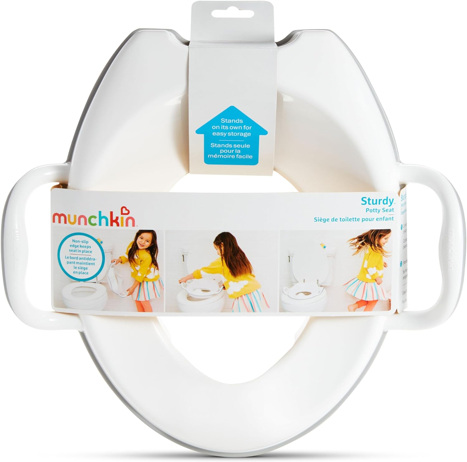 Munchkin Sturdy Potty Seat | Toddler Toilet Seat with Handles and Legs | Portable, Grey image number 5
