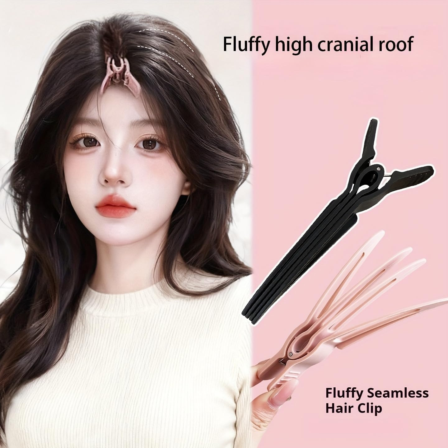 Pack of 3 Styling Root Lifting Clips without Heat, Volume Clips for Fine Hair, Natural Root Lift for Women and Men, Invisible Hair Clips for Everyday Use, Work and Leisure image number 6