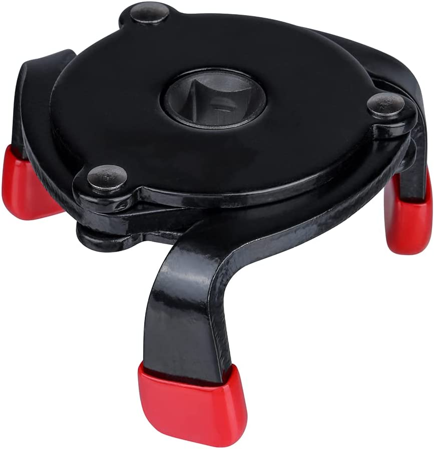 Yakamoz Adjustable 3 Jaw Oil Filter Wrench,Single Way Universal Adjustable Oil Filter Wrench with Anti-Slip Foot Grip from 2.4 Inch to 3.7 Inch for Removing Motorcycles Cars Trucks image number 4