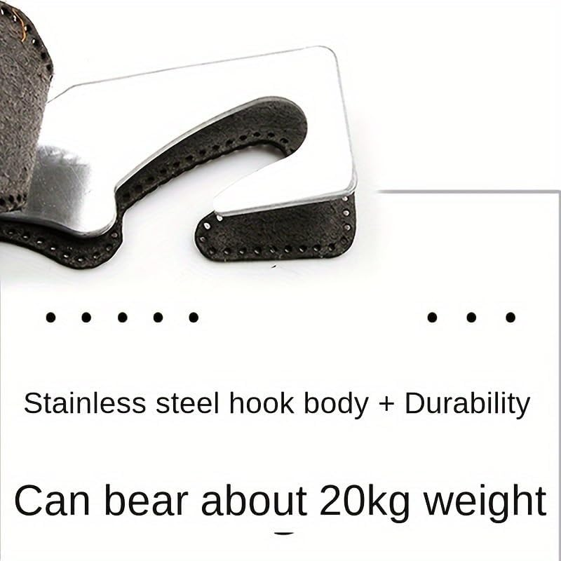 2Pcs Car Hooks, PU Leather Car Vehicle Backseat Headrest Hanger Holder Hook for Handbags, Purses, Coats, and Grocery Bags, Bottle Holder image number 3