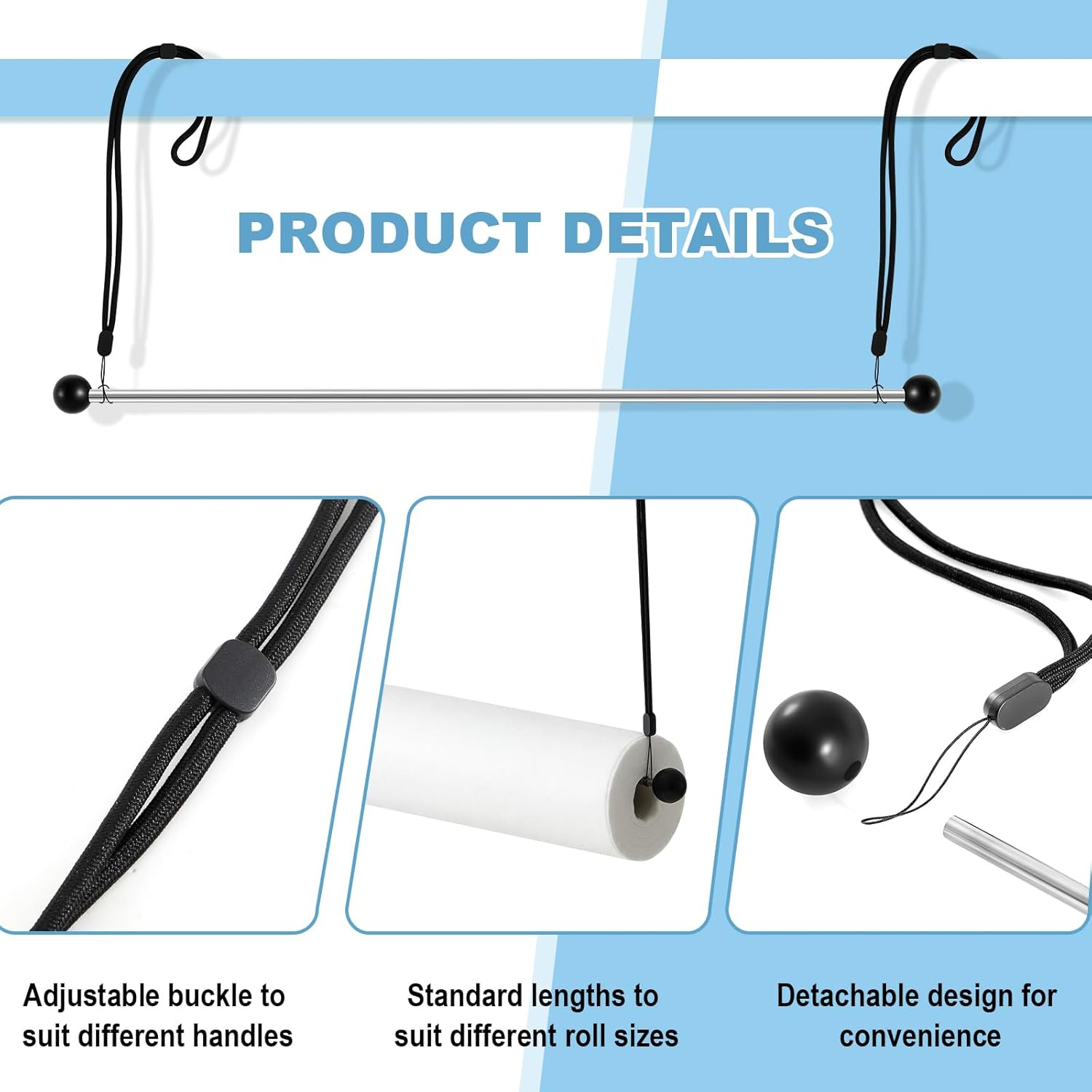 Otoolling Bed Roll Paper Disposable Sheet Dispenser Hanger Holder Exam Table Paper Hangs Metal Design for Treatment Beds with Removable Armrests, Accommodates 24" Disposable Sheet Rolls image number 1