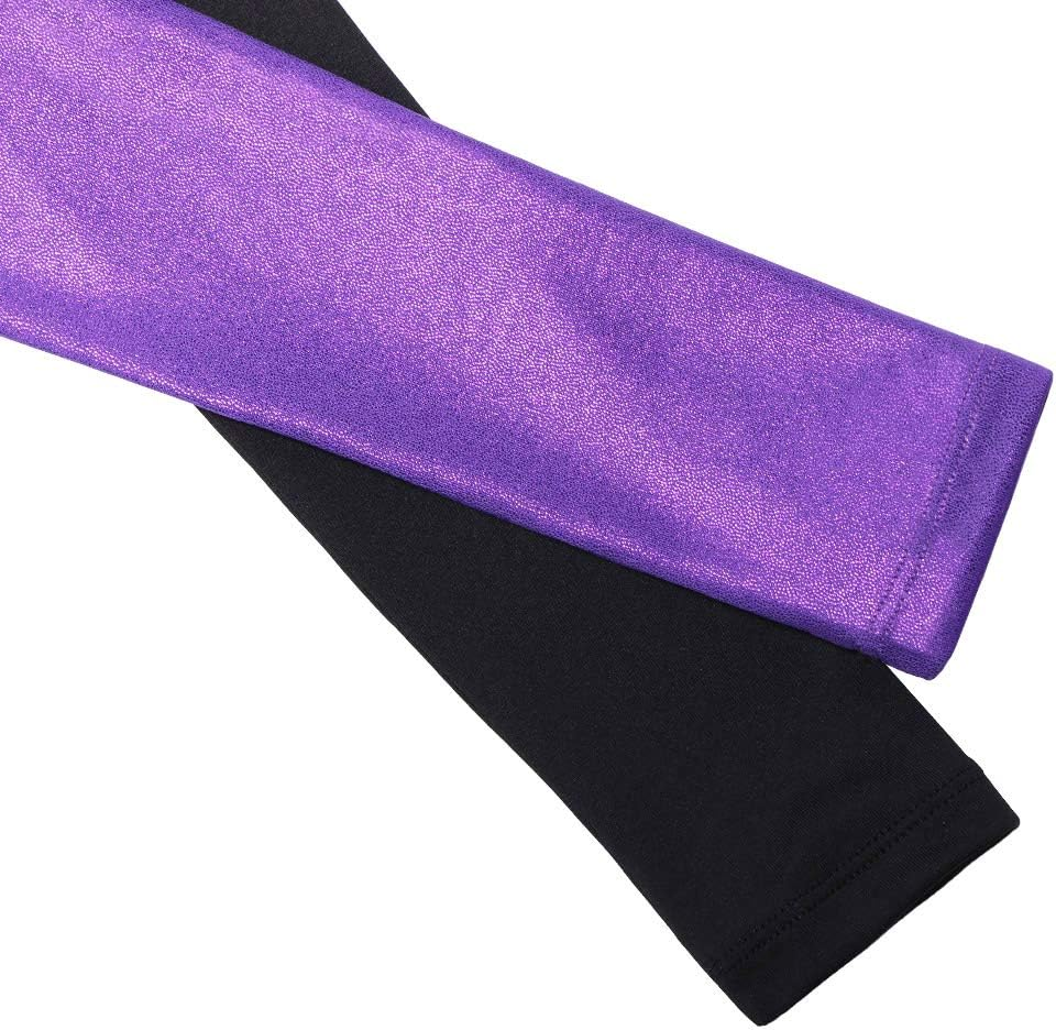 XFGIRLS Gymnastics Leotards for Girls Long Sleeve Sparkle Leotards Shiny Athletic Ballet Dance Leotards 3-14 Years image number 6