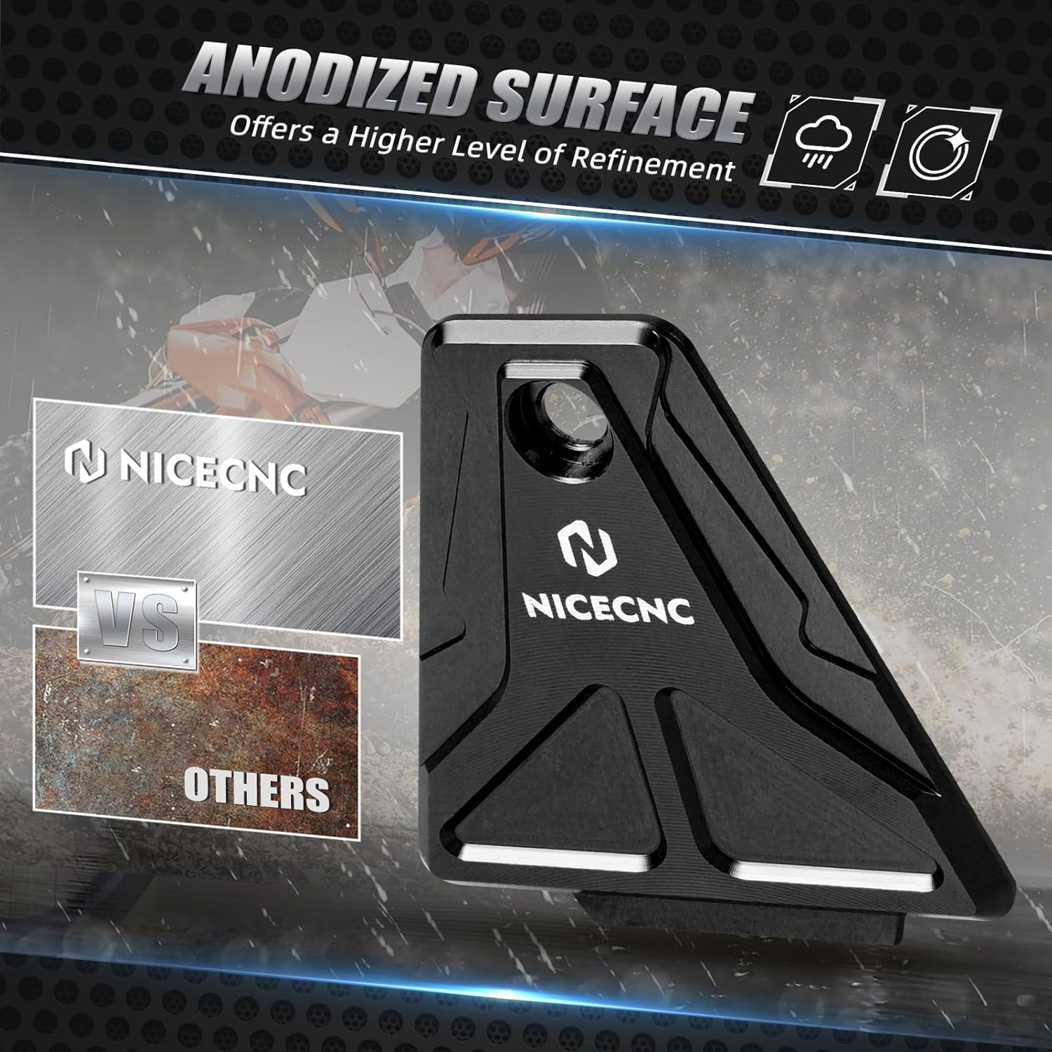 NICECNC Black Horn Cover Gap Cover Compatible with Surron Light Bee X Surron Light Bee S Surron Light Bee L1E Segway X160 Segway X260 See Fitment - Blue image number 6