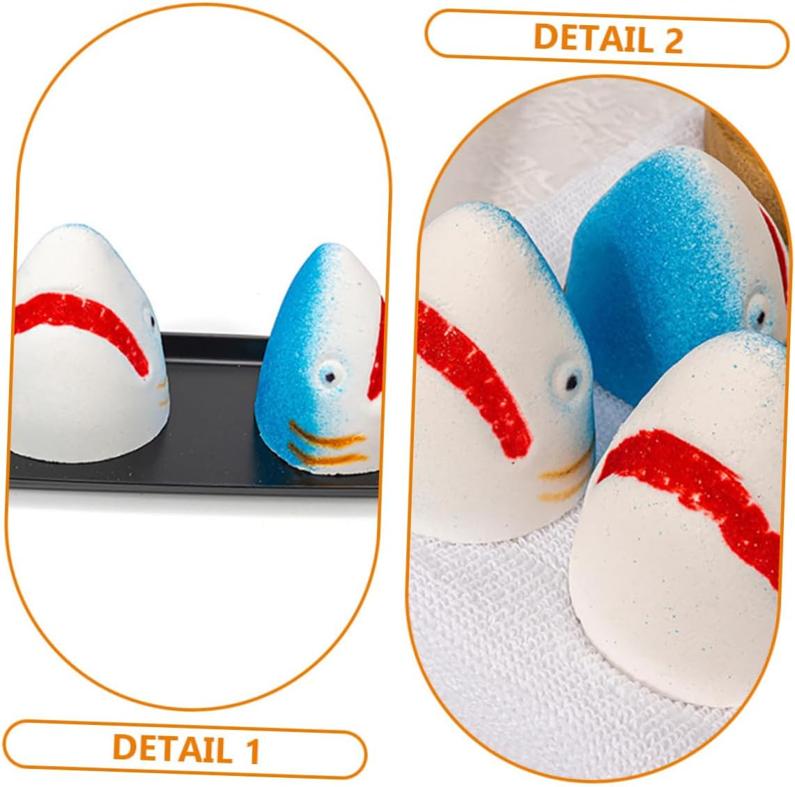Hoement 3Pcs Shark Bath Ball Natural Bathing Bomb Boy Girl'S Bubble Making Salt Bomb for Bathing Portable Fragrance image number 2