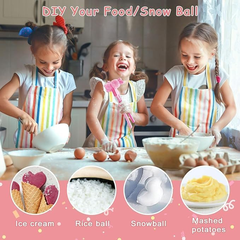 Duck Shaped Sushi Maker, 4Pcs Bear Duck Snowball Clip, Snow Clay Ball Maker, DIY Sushi Molds Animal Shapes for Rice/Mashed Potatoes/Snow image number 4