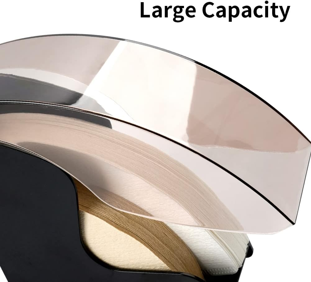 Watchget Coffee Filter Holder, Coffee Filter Box with Dustproof Cover, Plastic Filter Paper Holder Dispenser for Home,Cafe,Office Storage for V60 and Cone Coffee Filters, Black image number 3