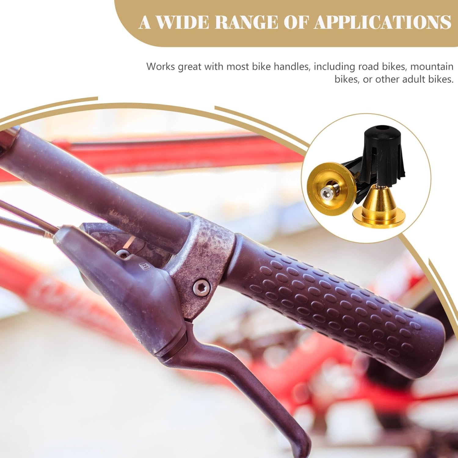 BESPORTBLE Aluminum Alloy Bike Handlebar End Plugs Bar End Caps for Cycling Accessories image number 3