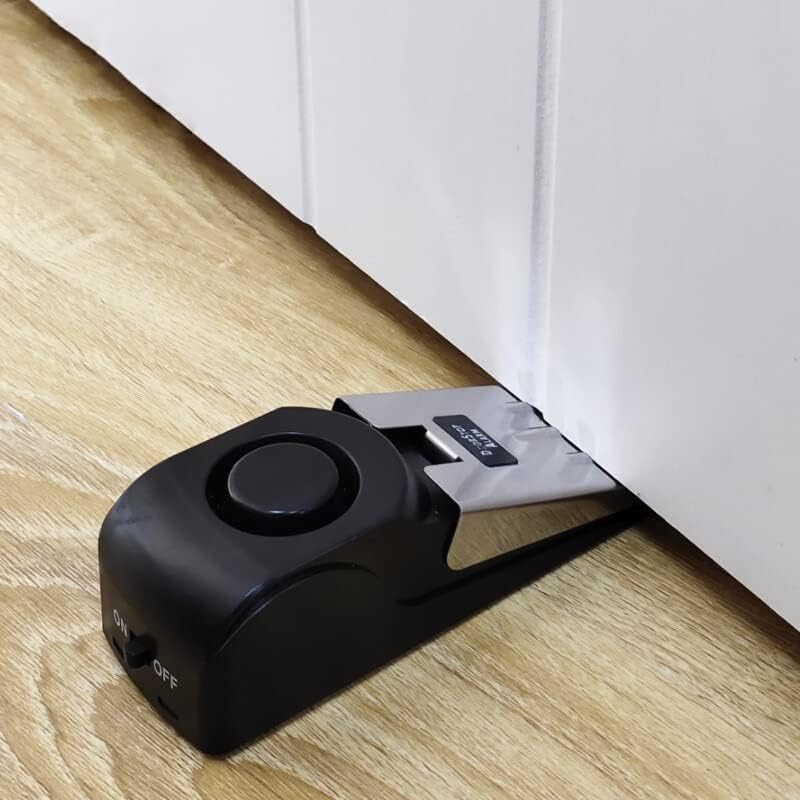 Lancoon 4 Pack Door Stop Alarm, 120Db Loud Portable Wedge Entrance Alert Anti-Theft Burglar Safety Tools for Home Security Apartment House Travel
