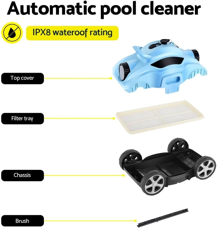 AQUA BUDDY Robotic Pool Cleaner Automatic Floor Vacuum Swimming Cordless Filter