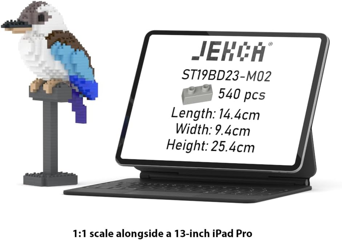 Jekca Animals - Kookaburra with Blue Tail 25Cm image number 4