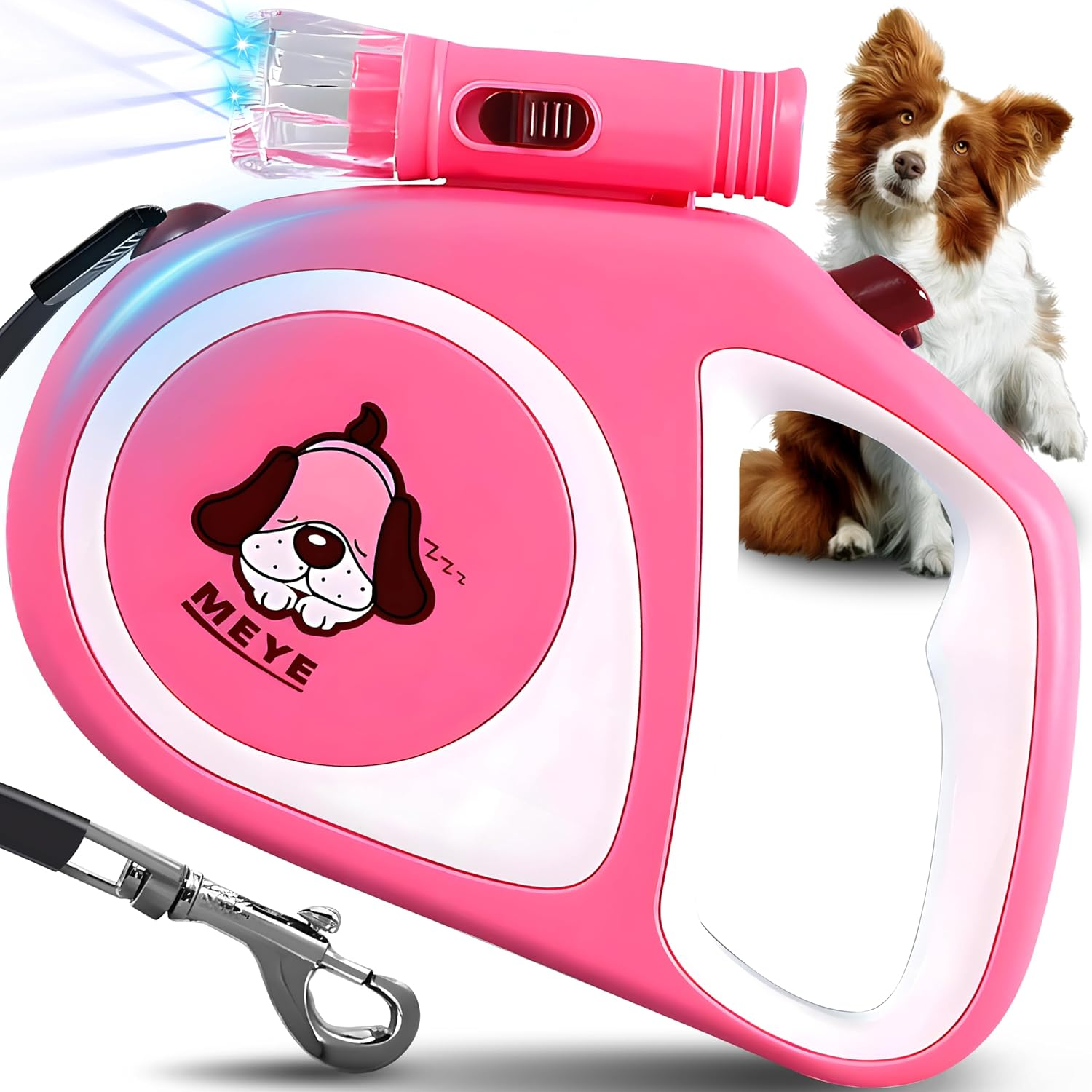 Retoo Retractable Dog Lead 5 M for Small and Large Dogs, Flexible Band for Right Walks, Dog Leash, Comfortable Handle, Belt Lead, Robust Extendable Lead for Walking, Roll Lead, High-Quality Lead image number 6