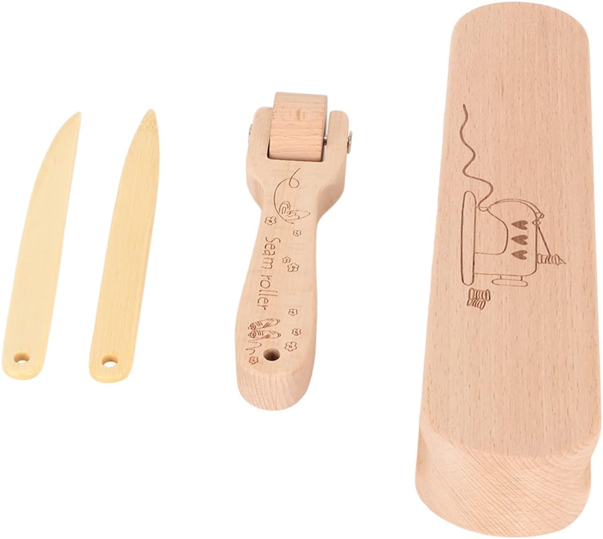 Tailor Clapper, Lightweight Seam Roller Wooden for Embroidery