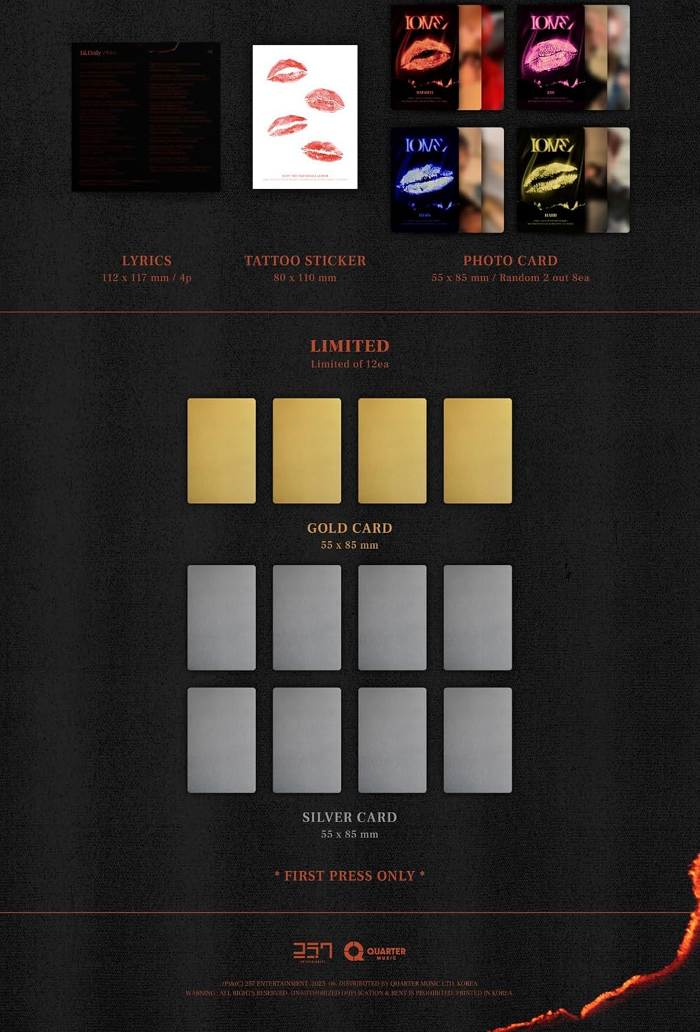 XLOV I ONE 2Nd Single Album 2 Version Set 1Ea Case Random Version+1Ea Special Pack Version+Tracking Sealed image number 1