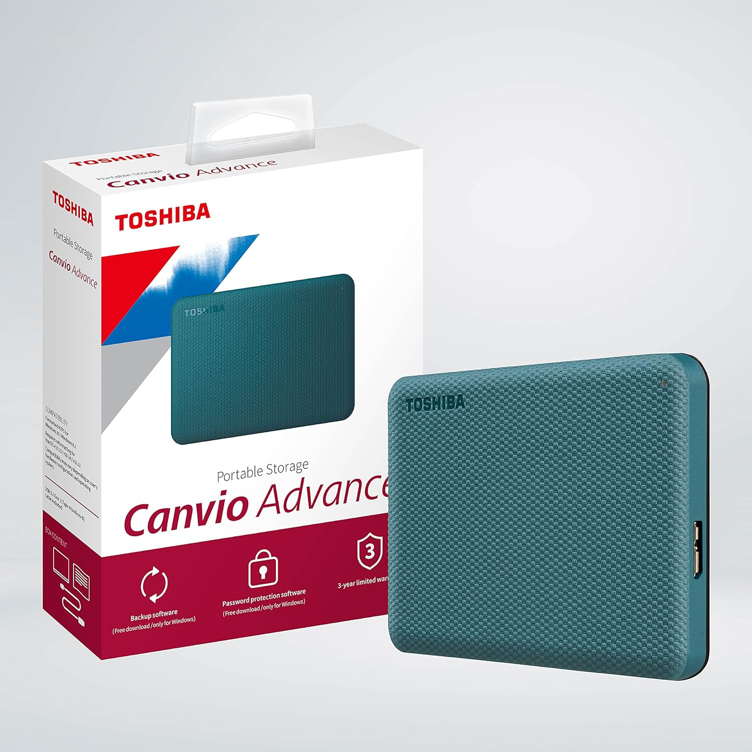 Toshiba Canvio Advance V10 4TB USB 3.0 Portable External Hard Drive, Green image number 1