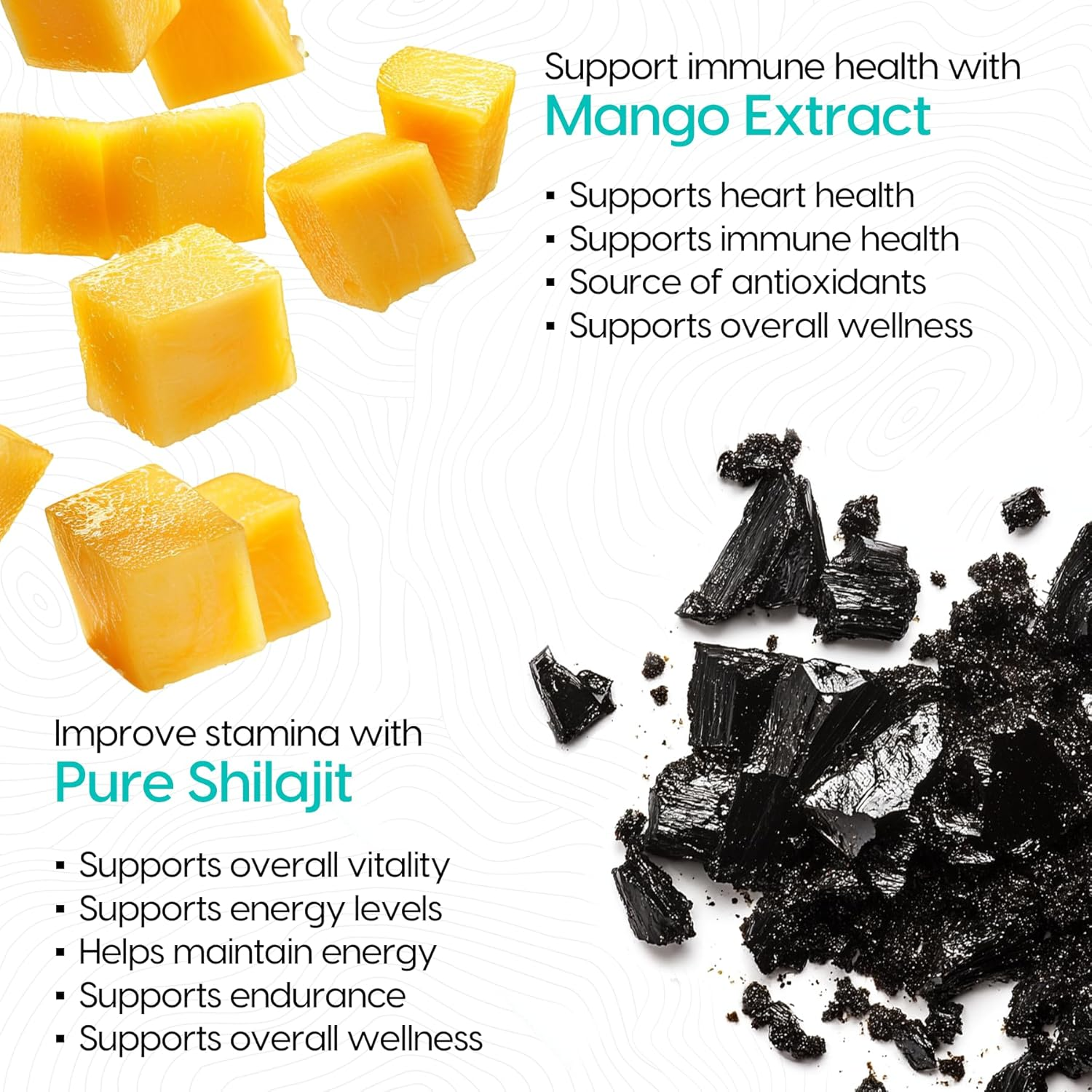 15000Mg Himalayan Shilajit Gummies | Lab Tested | Rich in Fulvic Acid & 85+ Trace Minerals | Vegan Organic Product for Daily Energy & Wellness | 60 Gummies Mango Flavour