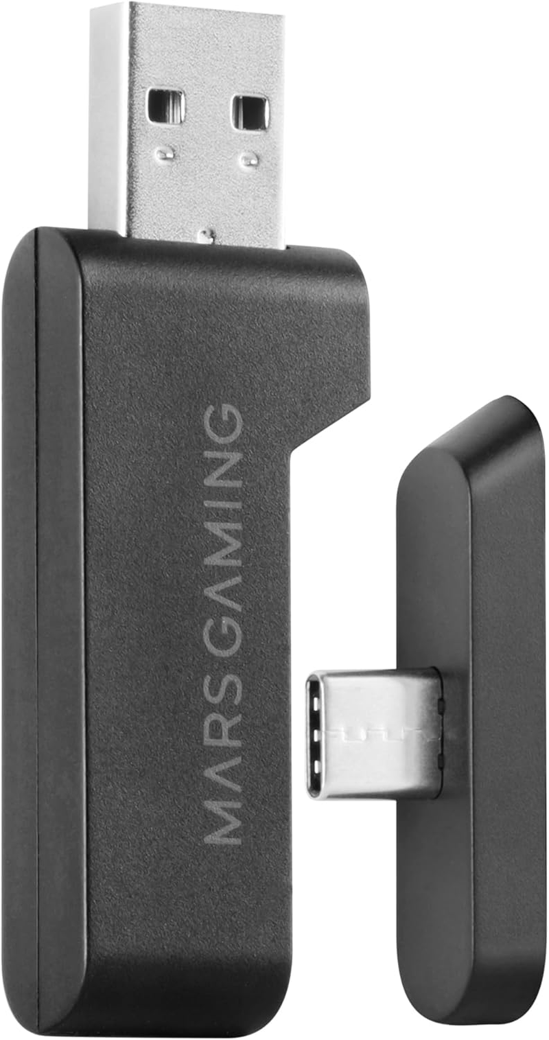 MARSGAMING MHW-PRO Wireless Gaming Headset ARGB Flow, 3D Surround Sound 7.1, Bluetooth 5.3 + 2.4Ghz + 3.5 Mm Jack, Ultralight Ergonomic Design, Dual Microphone, Multiplatform, Black image number 1