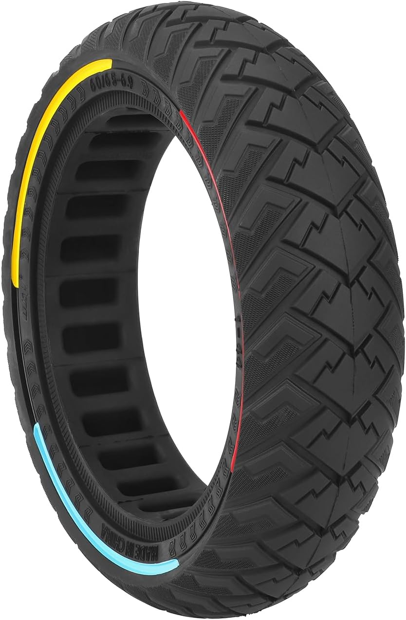 60/65-6.9 Replacement Wheels Solid Rubber Tyres 10 Inch Solid Tyres for Ninebot Max G2 G2D G2E G65 F3 F3 Pro Electric Scooter Rear Replacement Tyres Solid Tyres Non-Slip Puncture Proof (Colour image number 3