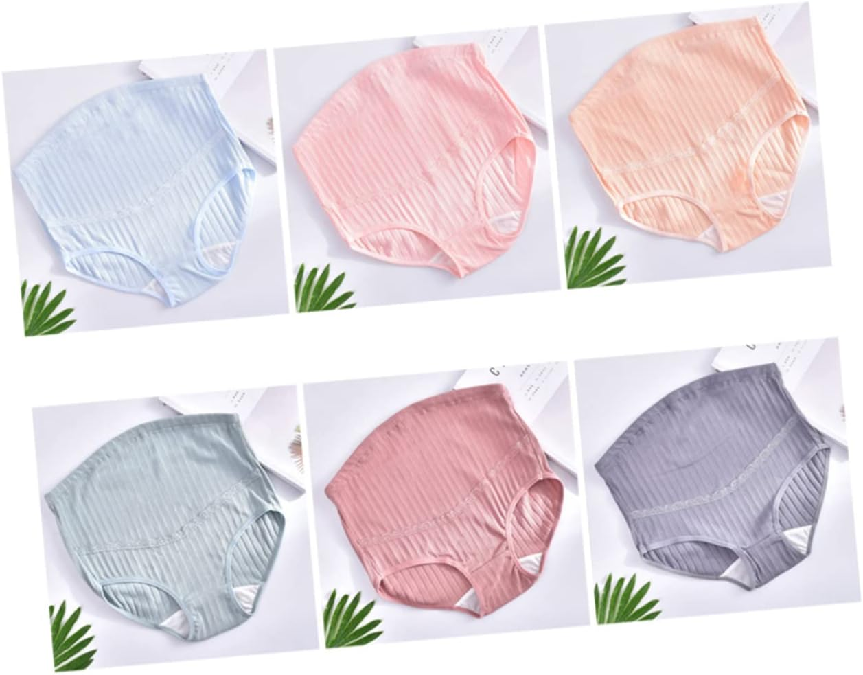 3Pcs High Waist Maternity Panties Cotton Skin Blackish for Pregnant Women Adjustable Splice Stomach Support For