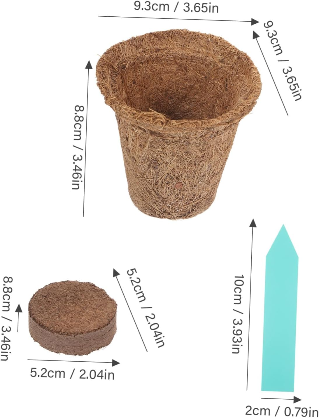 Sosoport Plant Starter Pots 35Pcs Nursery Pots for Direct Planting Germination Growing Pots Fiber for Home Gardening image number 6