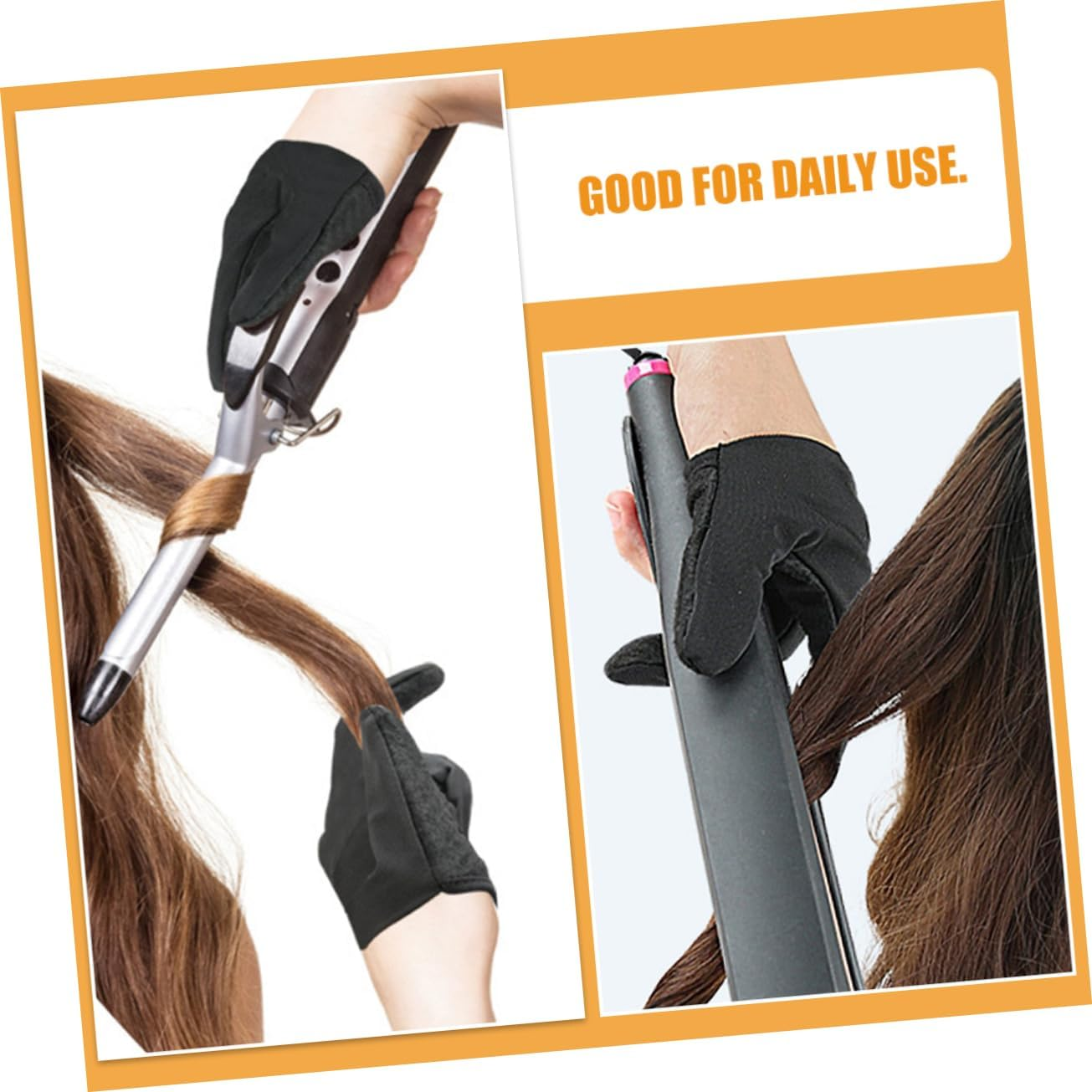 OATIPHO Heat Resistant Hair Styling Gloves 2Pcs Barber Gloves for Curling Wand Professional Heat Protection Mittens for Hairdressing Suitable for Salon Use