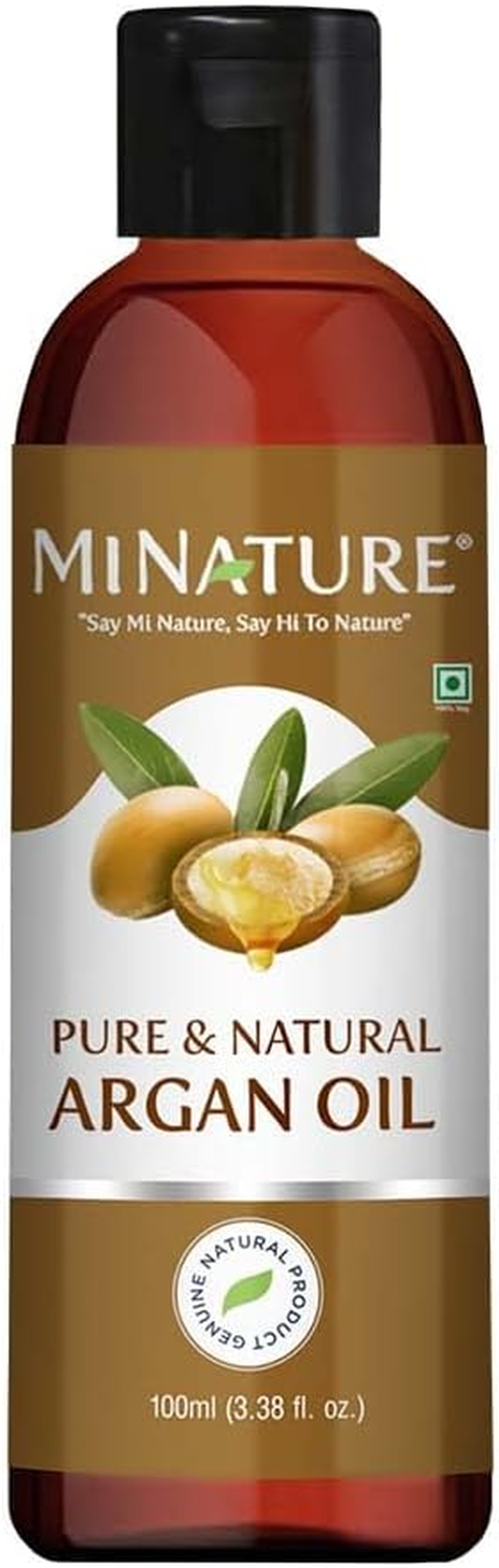 Mi Nature Argan Oil | No Mineral Oil & Silicones | Light & Non-Sticky Oil | for Dry Hair & Skin | Frizz-Free | No Artificial Colours, Flavor, Additives or Preservatives | Vegan, | 100Ml (3.38 Fl Oz) image number 6