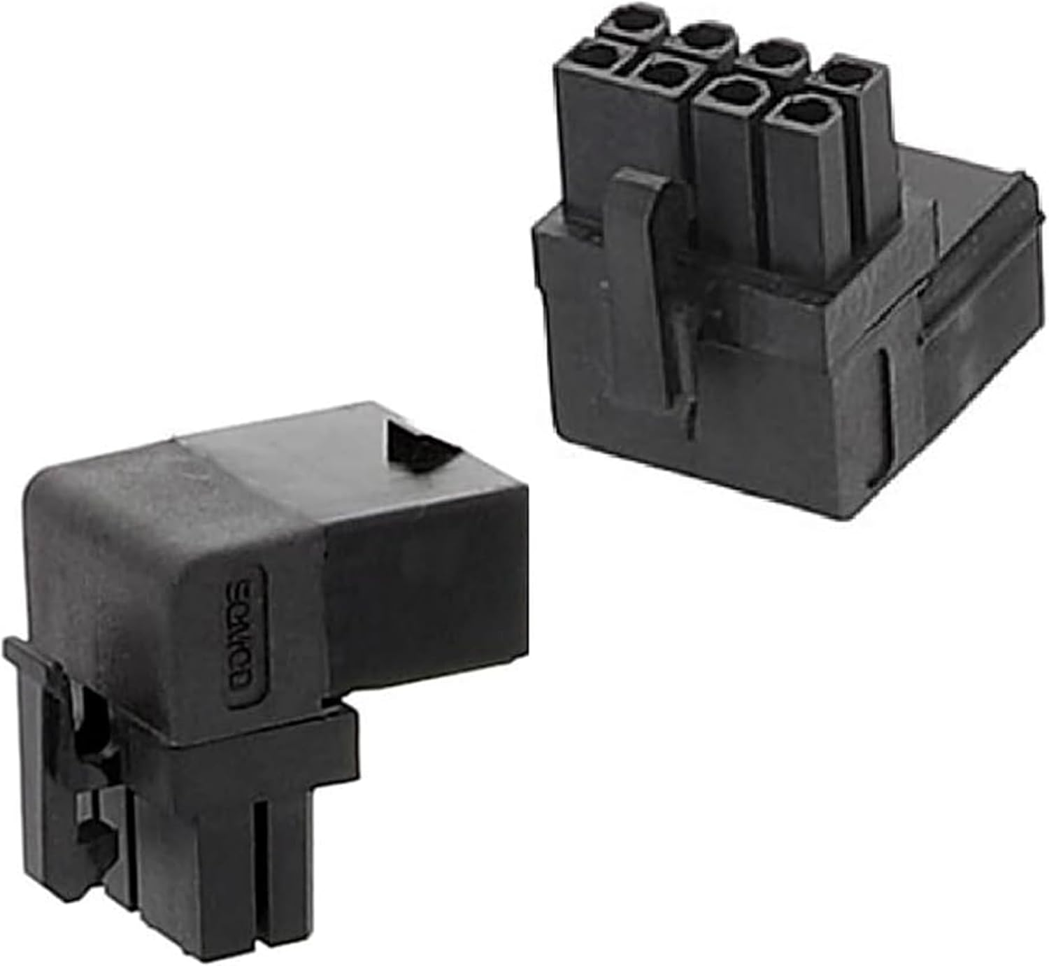 2PCS 8PIN 90 Degree Angled Power Connector Adapter,Gpu VGA Pcie Connector for Desktop Computers Graphics Card Right Angle Elbow Adapter Black (Angled Downwards) image number 6