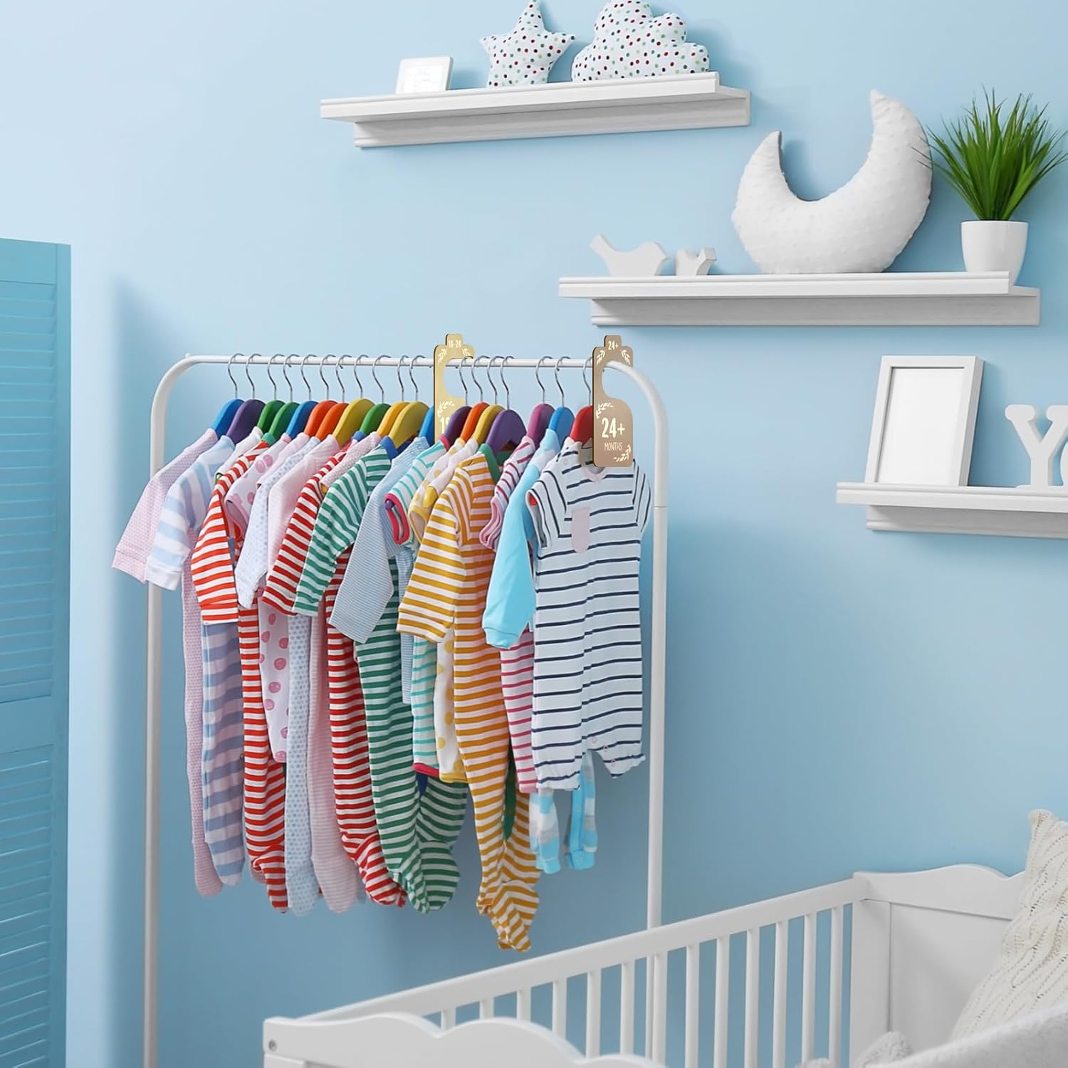 Hanger Dividers, 8 PCS Wooden Closet Dividers for Home Decor (19.1 X 9.1Cm/7.51 X 3.59In) image number 4