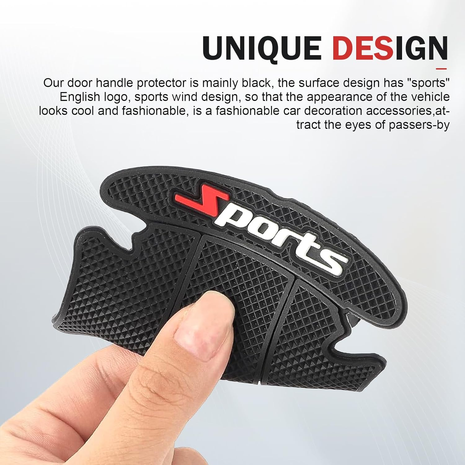 4PCS Car Door Protector, Sports Car Door Handle Scratch Protector, Door Handle Bowl Sticker, Doors Handle Protection Accessories, Universal for Most Car, SUV, Truck