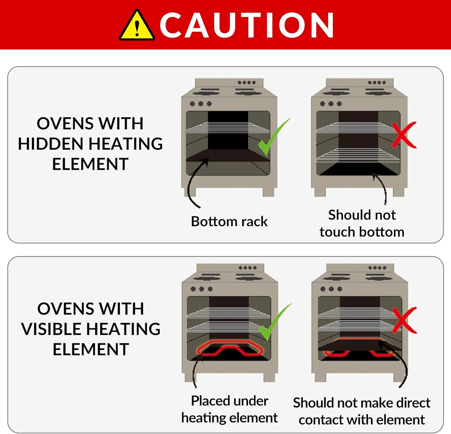 Oven Liners for Bottom of Electric Gas Oven - 3Pack Large Heavy Duty Oven Mat, Non-Stick Oven Floor Protector Liner, Reusable Heat Resistant Stovetop Air Fryer Grill Baking Mat Easy to Clean 23"X15.7" image number 5