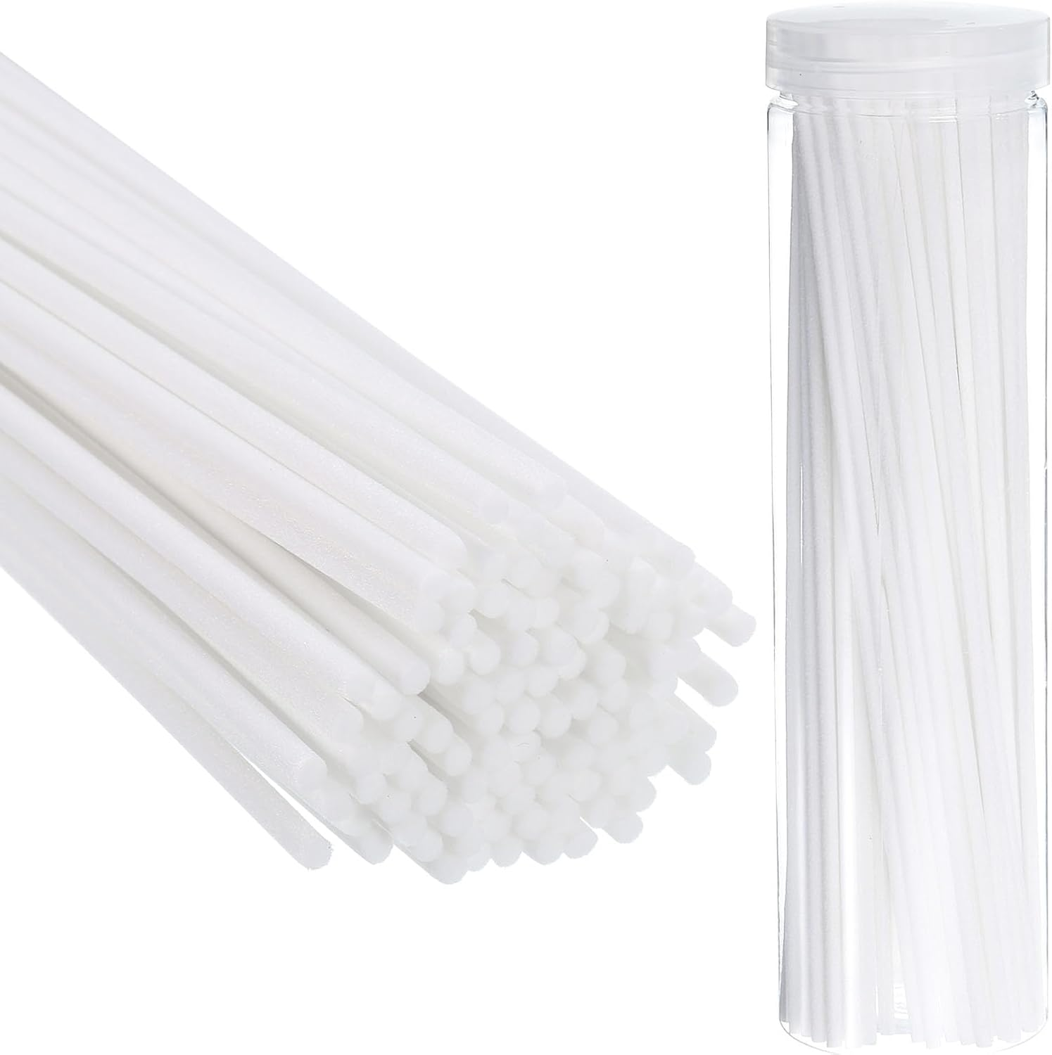 Uxcell 20Cm/8Inch Reed Diffuser Sticks, 100 Pack Fiber Aroma Fragrance Refill Sticks Replacement with PET Bottle for Home Hotel Office Party Wedding, White image number 5
