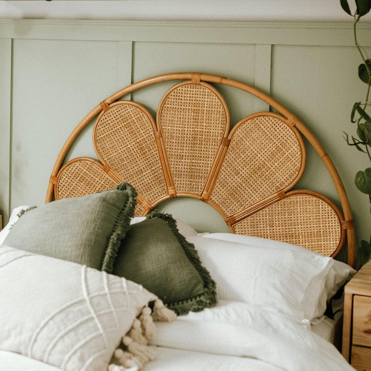 Cane Rattan Webbing Roll, 3.28Ft X 13.8Inch Woven Open Rattan Mesh Natural Rattan Webbing for Caning Projects Square Hollow Wide Rattan for DIY Crafts Cabinet Chair Furniture image number 5