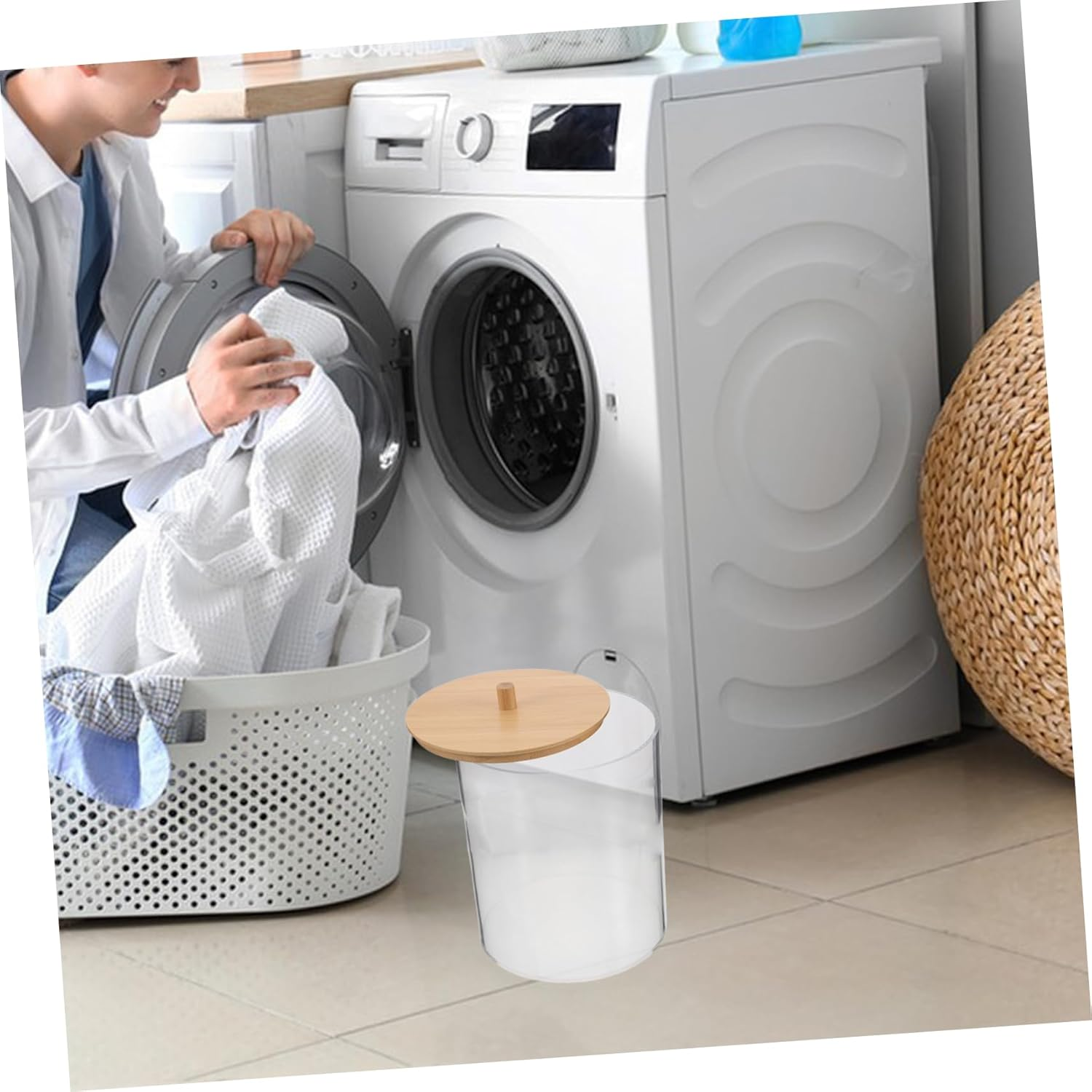 Wipes Container Laundry Holders Dispenser Acrylic Laundry Detergent Box Storage Box image number 3