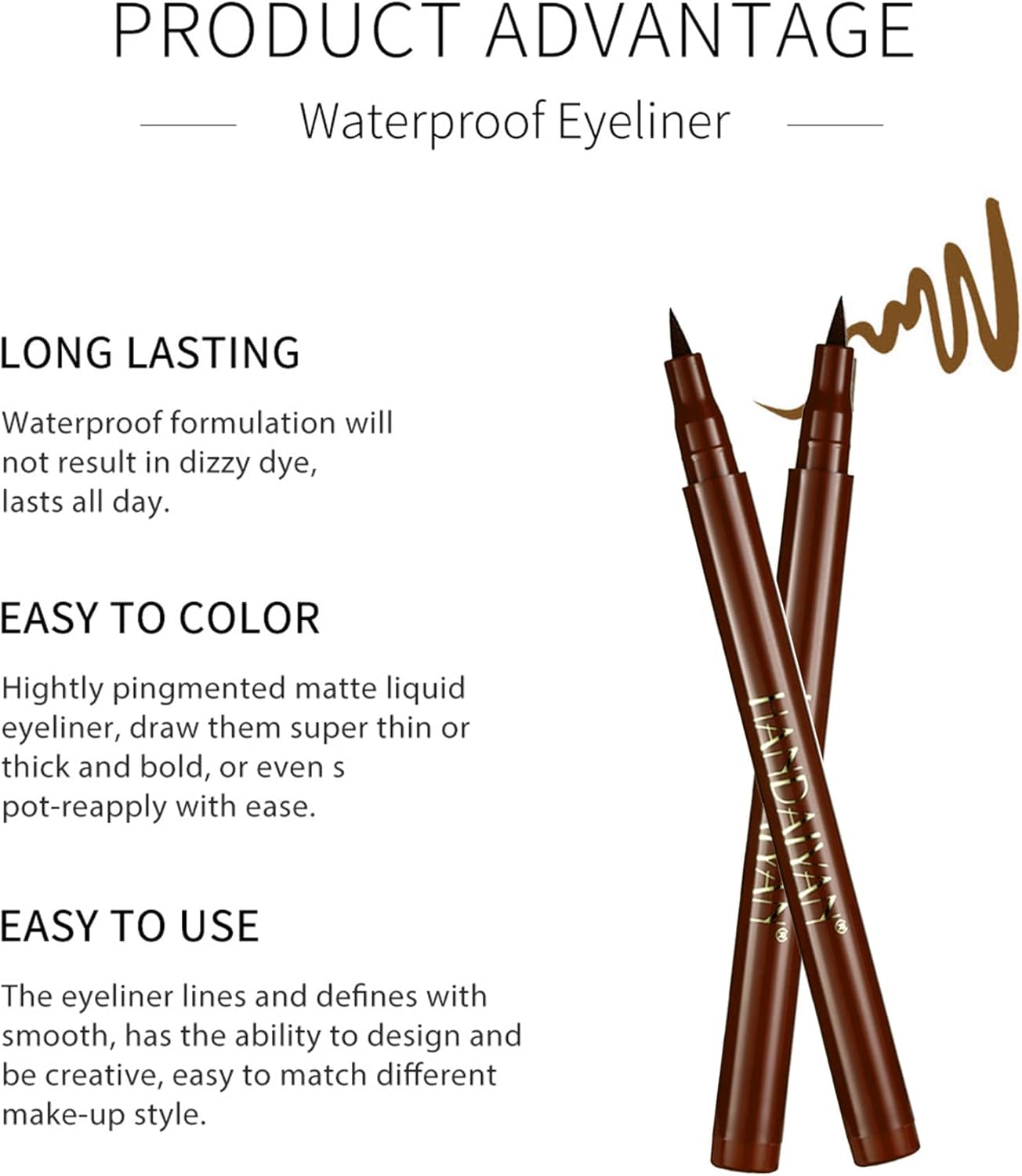 Coloured Eyeliner, Waterproof Liquid Eyeliner All Day Long-Lasting, Red Eye Liner Pen for Eye Makeup &ndash; Smooth, Smudge-Proof, Highly-Pigmentedd