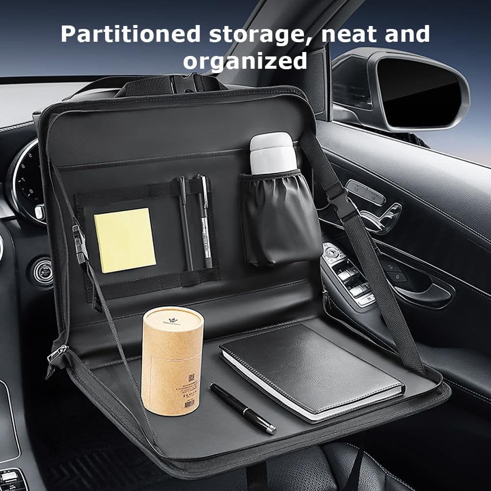 Steering Wheel Eating Tray,Foldable Car Table,Car Trays,Multipurpose Travel Car Accessories,Steering Wheel Laptop Holder,For Working, Writing, Eating, Traveling