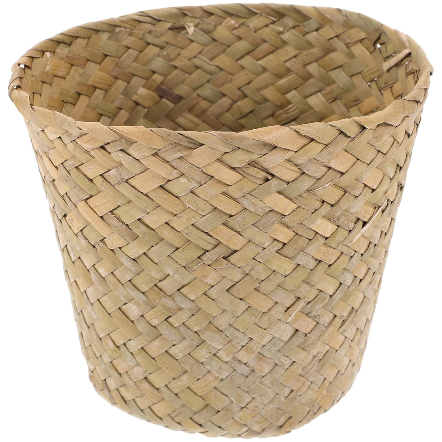 Ciieeo Mini Woven Trash Can Natural Straw Basket for Home Organizing Multifunctional Storage for Living Room and Aesthetically Pleasing Design image number 1