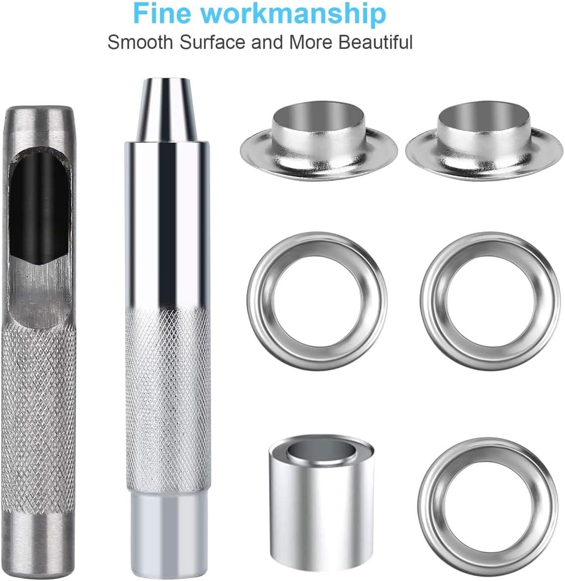 AIMALL Durable Copper Eyelet Tool Kit - Includes 200 Sets of 12Mm Grommets, Robust Installation Tools for Tents, Tarpaulins & More, Craft & Repair Essentials image number 4