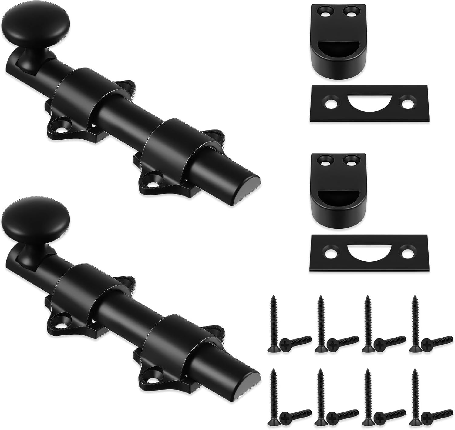 Tandefio 2 Pcs Dutch Door Bolt 4 Inch Surface Bolt Sliding Door Locks Hardware Solid Brass Latch, Attic Latch for Dutch Slide Barn(Bronze)