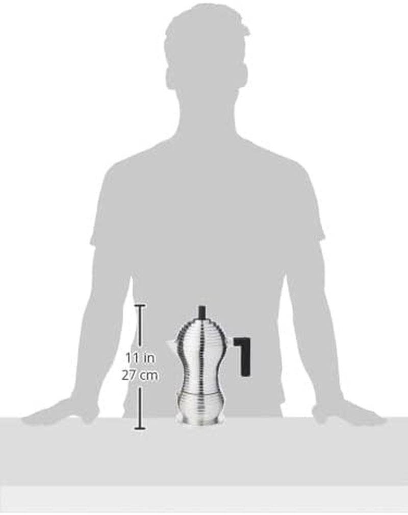 Alessi Pulcina Espresso Coffee Maker, Black, 6 Cup Capacity image number 5