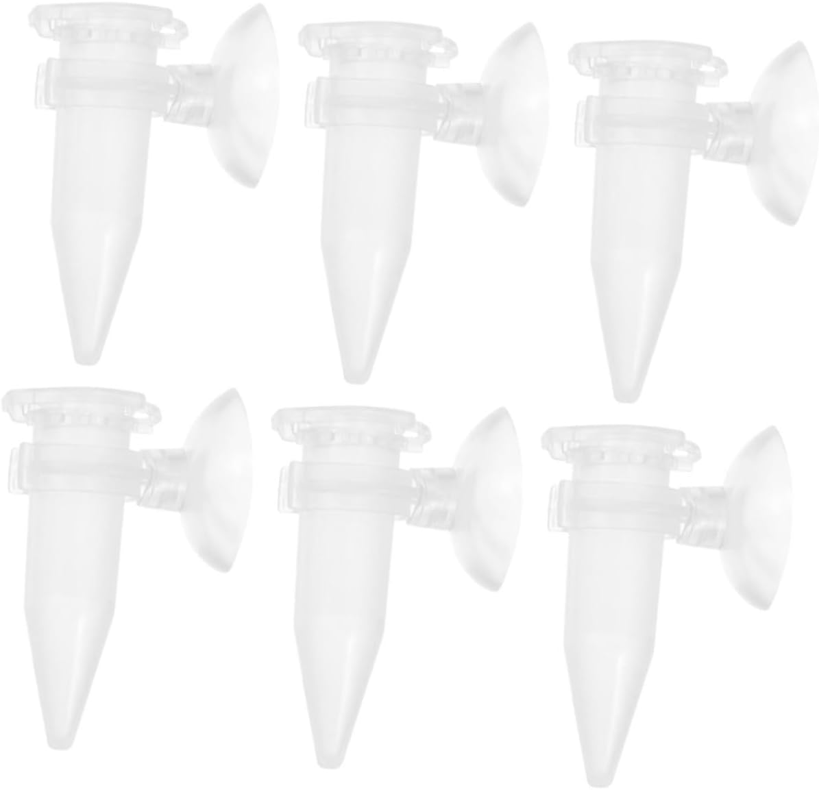 BELLIFFY 6Pcs Shrimp Feeder Tube with Suction Cups, Plastic Automatic Fish Tank Feeder for Brine Shrimp Hatchery, Mini Aquarium Feeding Tool for Small Fish and Aquatic Pets