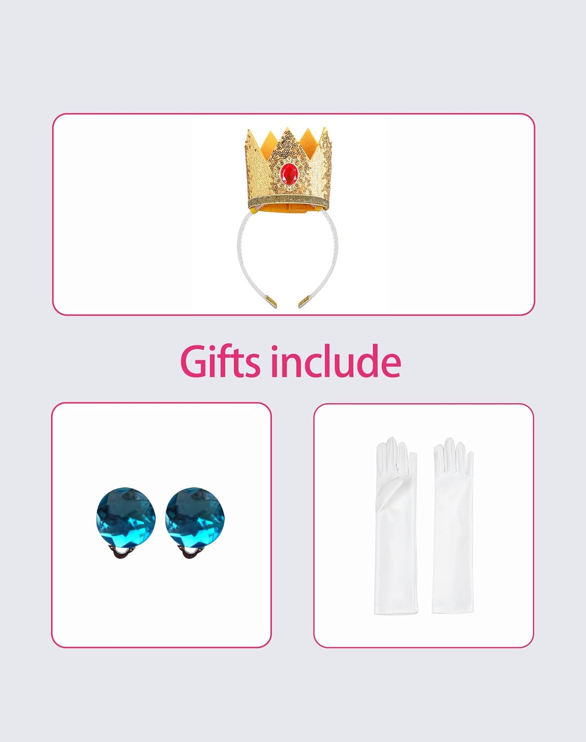 Princess Peach Costume for Girls, Perfect for Cosplay and Halloween Parties, Dress up as Your Favorite Princess image number 6