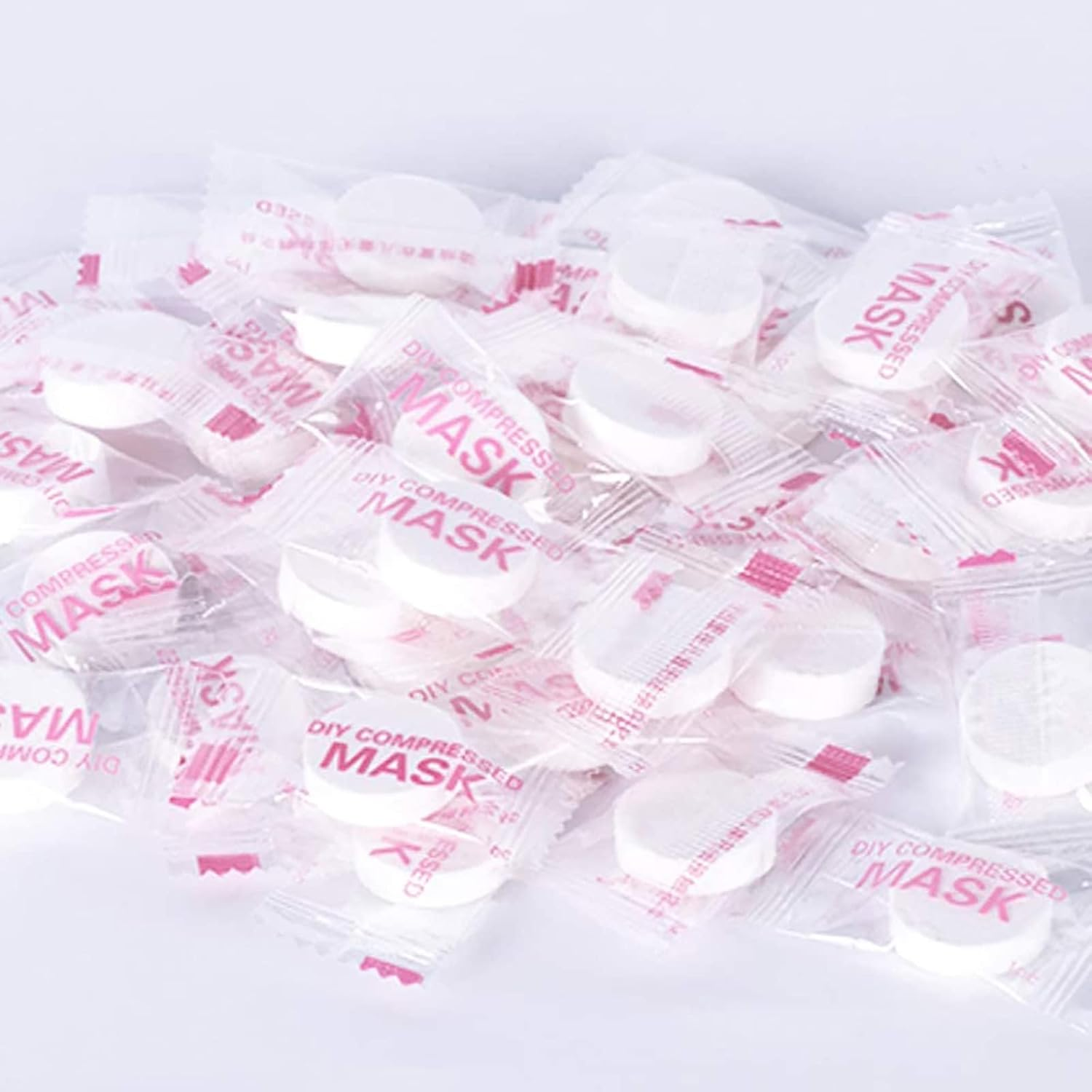 100Pcs Disposable Dry Skin Mask Facial Paper Compress Masque, Ultra Thin Beauty DIY Disposable Mask Sheet for Face Care Random Color image number 3