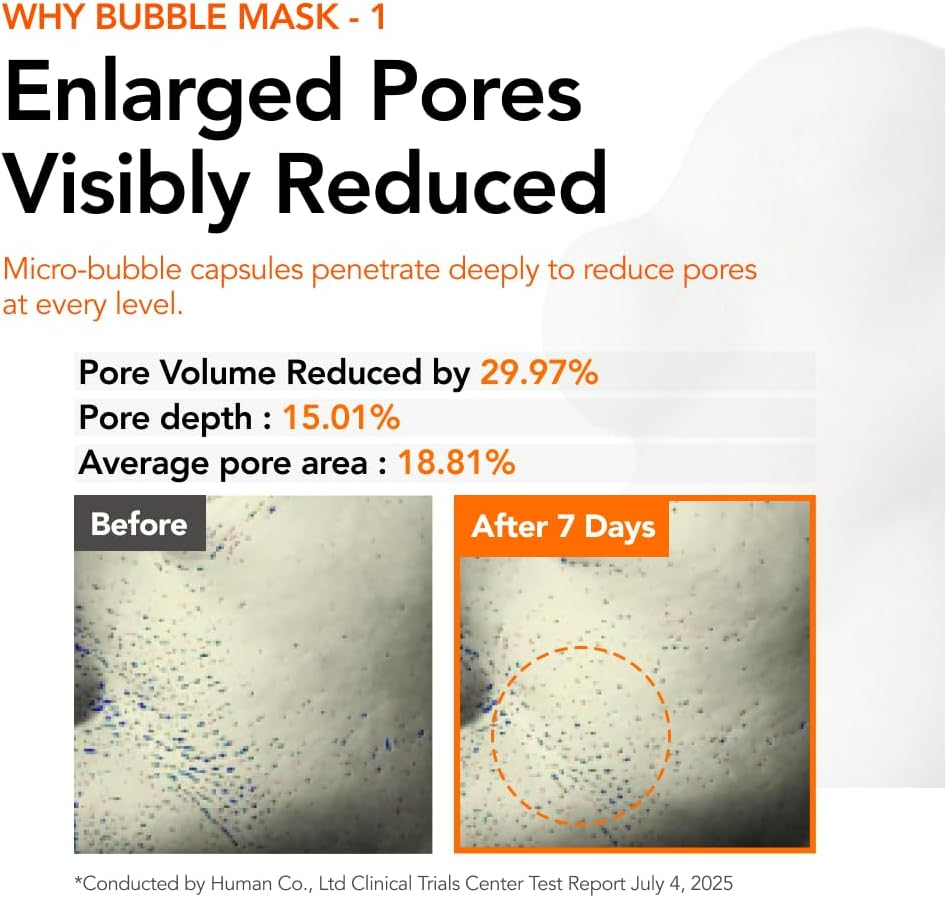 MENOKIN 30 Seconds Quick Bubble Mask [LIFT] - [Collagen] & Niacinamide in Micro-Bubbles for anti Aging, Boost Elasticity, Fine Lines, Korean Glass Skin Care Essential, 52 Uses, 70Ml image number 3