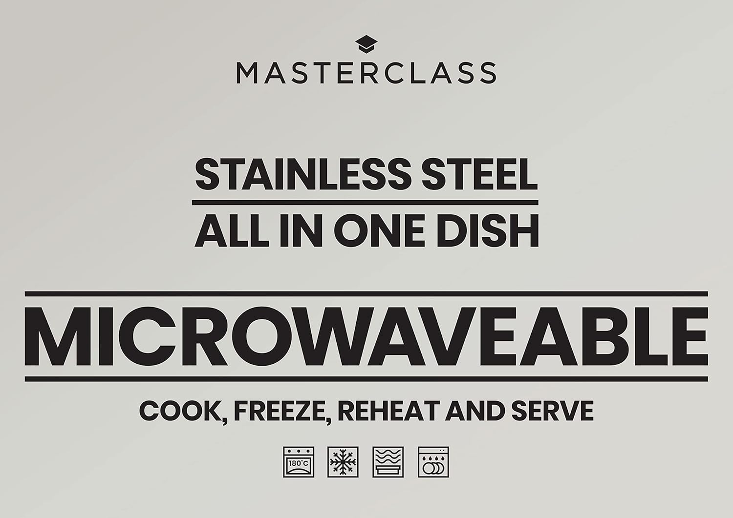 Masterclass All-In-One Stainless Steel Container with Lid, Suitable for Oven, Freezer and Microwave, 1.3 Volume image number 6