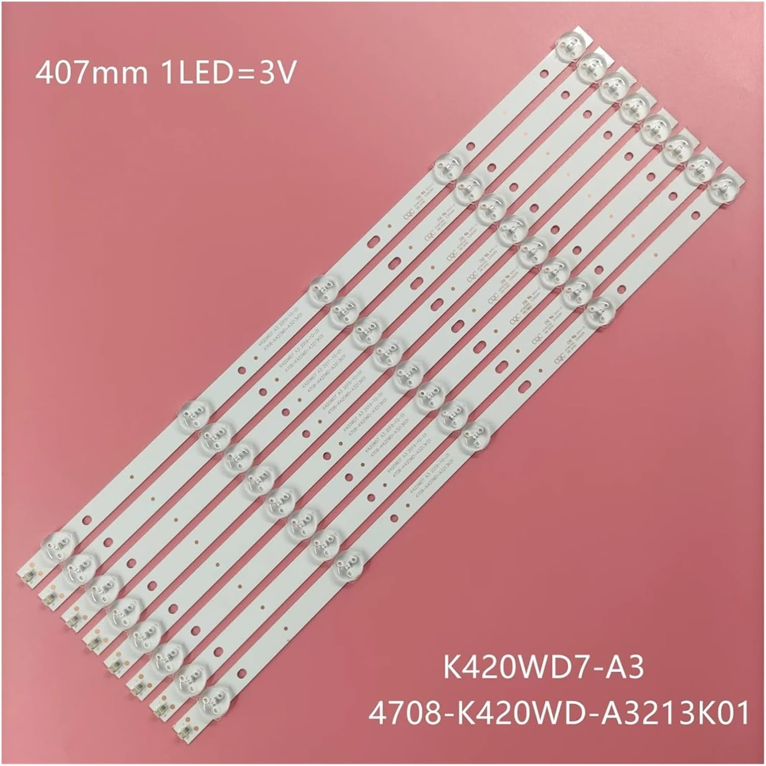 LED Strips for Toshiba 43 TV K430WD9 4708-K420WD-A3213K01 K420WD7 A3 2014-8-27 Tx-43Dr300Zz TH-43D400C TH-43C500C TH-43D520C image number 1