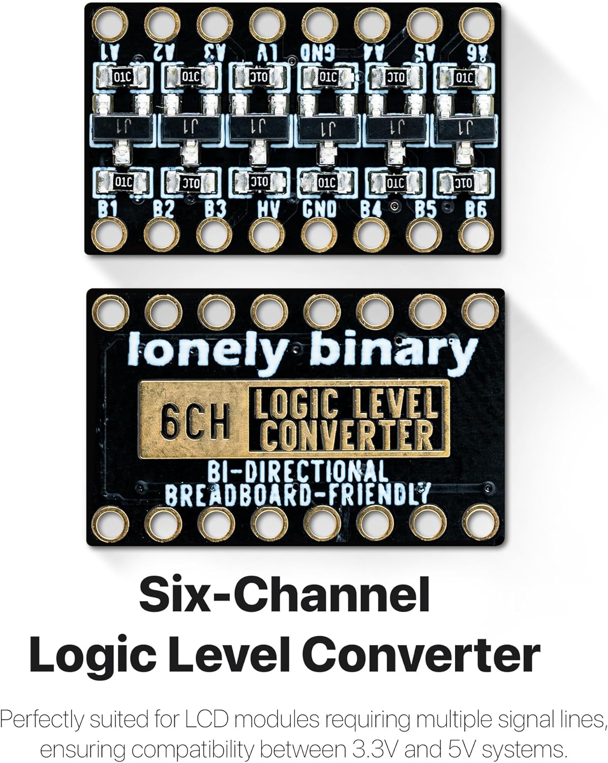 27Pcs Logic Level Converter Kit &ndash; Lead-Free Bi-Directional Voltage Shifters (2CH, 4CH, 6CH) Gold Edition image number 6